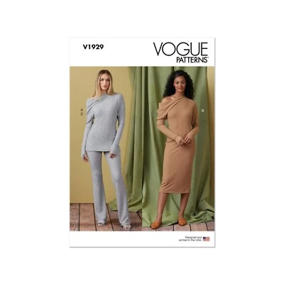 Vogue Schnittmuster V1929 - Kombination - Kleid, Pullover und Hose - Bild 1 von 4