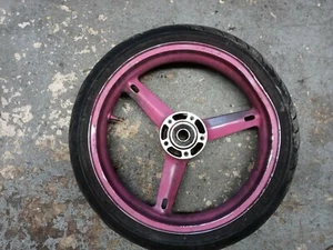 2001-2005 SUZUKI GSXR 600 GSXR 750 OEM FRONT WHEEL RIM WITH TIRE DAMAGED. - Picture 1 of 9