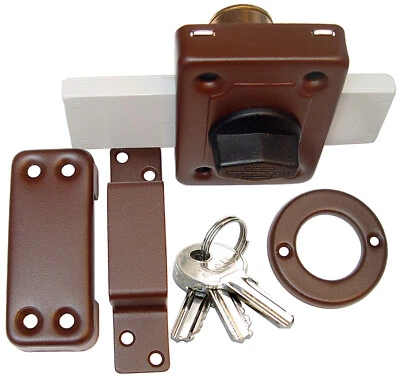 Aufschraubschloss GAMA 140 Kastenschloss Tüschloss Zusatzschloss Schloss Braun. - Bild 1 von 2