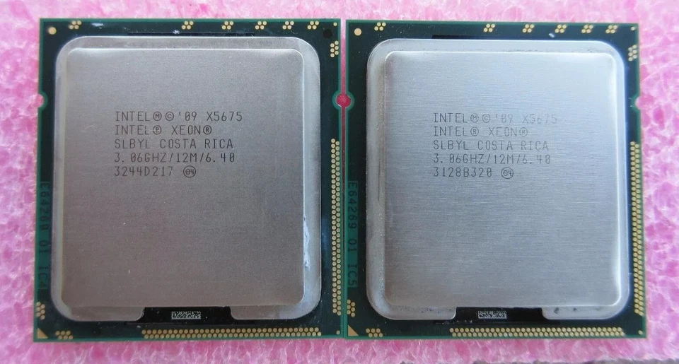 MATCHED PAIR Intel Xeon X5675 Hex Core SLBYL 3.06GHz / 12M / 6.40 CPU Processor - Image 1 of 1