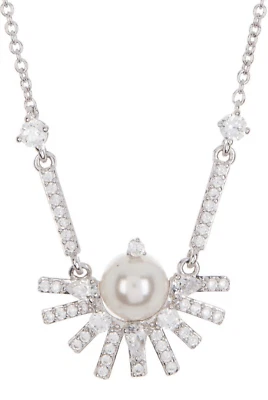 Nadri Ambrosia Fan 珍珠和立方氧化锆项链 — 第 1/3 张图片