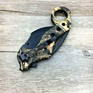 Karambit Claw Folding Knife Pocket Hunting Survival Tactical High Carbon Steel S