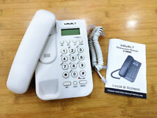 Teléfono con cable identificador de llamadas de pared y escritorio teléfono fijo para oficina en casa blanco