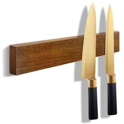 Magnetic Knife Holder Wood, 10" Strip No Drill 10 inches, Wood - Image 1 of 4