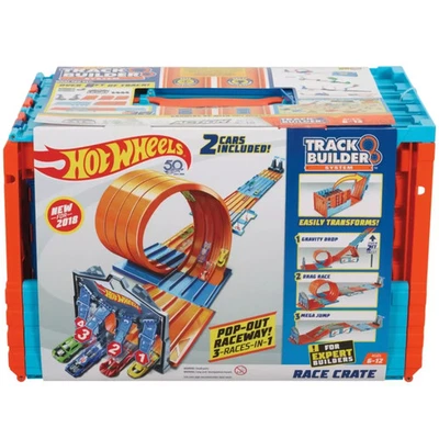 Hot Wheels Track Builder System Race Crate *GIOCO NUOVO IN CONFEZIONE ORIGINALE* - Immagine 1 di 4