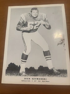 Dick Symanski Baltimore Colts ND Football 8”X10” s/w Photo 1960’s USED FS - Bild 1 von 4
