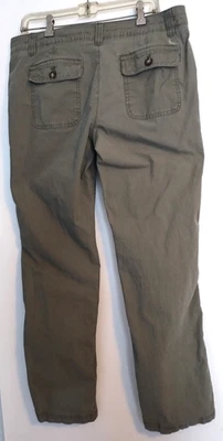 Eddie Bauer Pants Womens 12 Olive/Army Green  Mid Rise - Outdoors 36" x 31" - Image 1 of 4
