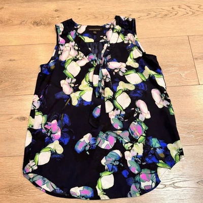 Blusa Top Banana Republic Estampado Floral Sin Mangas Cuello Atado XSmall XS Foto 1 de 4