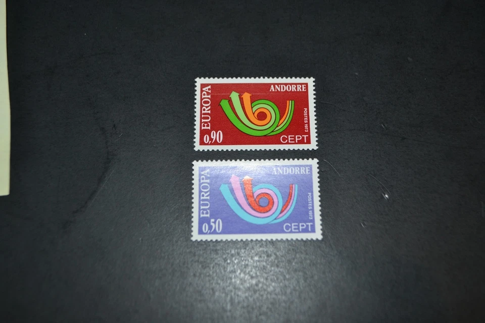 ANDORRA FRENCH SCOTT #219-220 EUROPA 1973 MNH SET OF 2 - Image 1 of 1