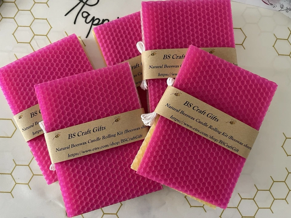 Beeswax Candle Sheets, Making Candles Kit, Set Of 5 Sets, Natural Beeswax Sheets - Image 1 of 4