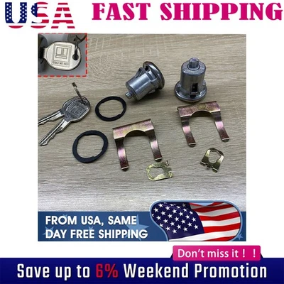 Door Lock Cylinder Set For Chevy Chevrolet GMC Truck SUV Oldsmobile - Image 1 of 4