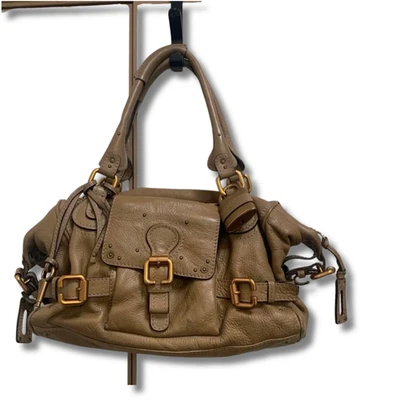Bolso de mano grande de cuero Chloe Paddington con bloqueo 23 cm x 46 cm x 18 cm NNBo26 Foto 1 de 4