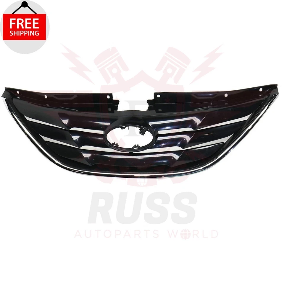 New Front Grille Paintable Black Fits 2011 2012 2013 Hyundai Sonata HY1200162 Foto 1 de 4