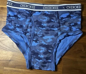 Vintage Cherokee Boys Briefs Youth Size Medium 10/12 Camo Blue - Picture 1 of 5
