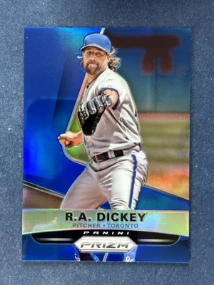 2015 Panini Prizm Blue #131 R.A. Dickey Toronto Blue Jays /75 - Image 1 of 2