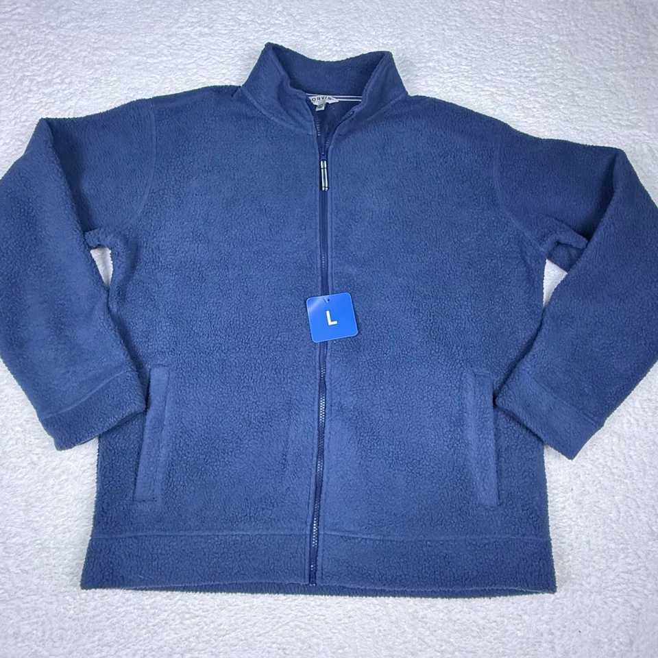 Orvis Classic Collection Mens Fleece Jacket Full Zip Blue Large - Image 1 of 4