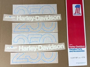 HARLEY AERMACCHI AMF NOS 1978 SS250 SX250 for blue tank DECAL SET 60988-78P - Picture 1 of 1