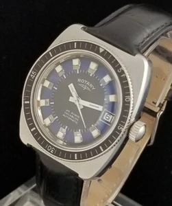 RELOJ PULSERA VINTAGE ROTARY DIVERS ESTILO 25J AUTOMÁTICO PARA HOMBRE FECHA - ETA 2783 - Imagen 1 de 4