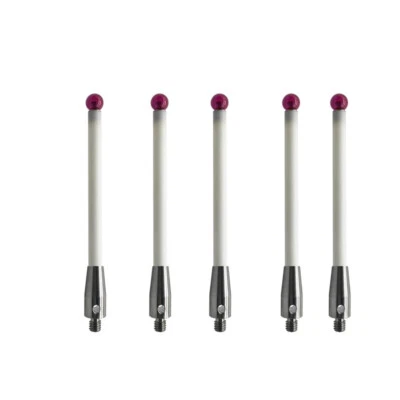 5X New！ CMM Touch Probe Stylus 6mm Dia Ruby Ball Ceramic Stem M4 CMM A-5000-3712 - Image 1 of 4