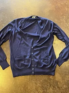 Etro Blue Cashmere Cardigan   V Neck 46 - Picture 1 of 9