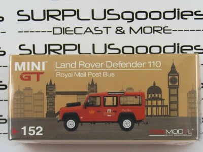 TSM Modelo Mini-GT 2021 Ultramar Land Rover Defender 110 Reino Unido Royal Mail Post Bus Foto 1 de 4