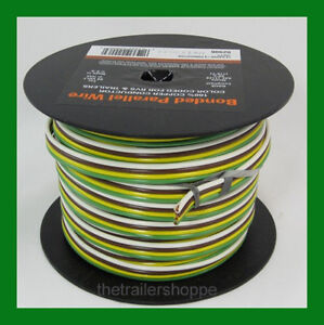 Trailer Light Cable Wiring Harness 14-4 14 Gauge 4 Wire Bonded Parallel 100'