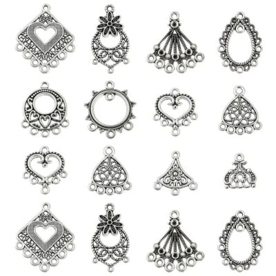 60Pcs Chandelier Component links Earring Charm Silver for Jewelry Earring Making - Imagem 1 de 4
