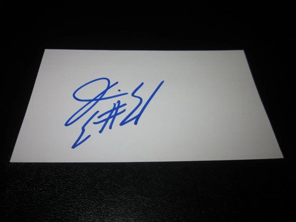 BRANDON JENNINGS SIGNED AUTOGRAPHED 3X5 INDEX CARD-SIGNED IN HIGH SCHOOL OAK HIL - Image 1 of 1