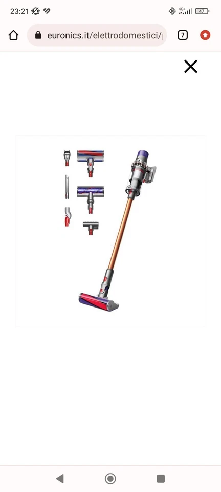 Dyson Cyclone V10 Absolute Aspirapolvere Senza Filo - Rame/Nichel (448883-01) - Immagine 1 di 1