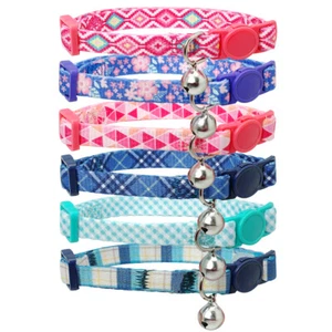 Collar Breakaway Perro Gato Pequeño Mascota Cachorro Gatito Collar de Liberación Rápida con Campana - Imagen 1 de 18