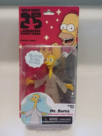 NECA 25 Greatest Guest Stars Simpsons Mr. Burns Glow in the Dark RARE EXCELLENT! Cover