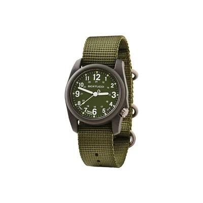 Bertucci DX3 Field Men Olive Dial Forest Nylon Band Analog Quartz Watch - 11117 - Image 1 of 4