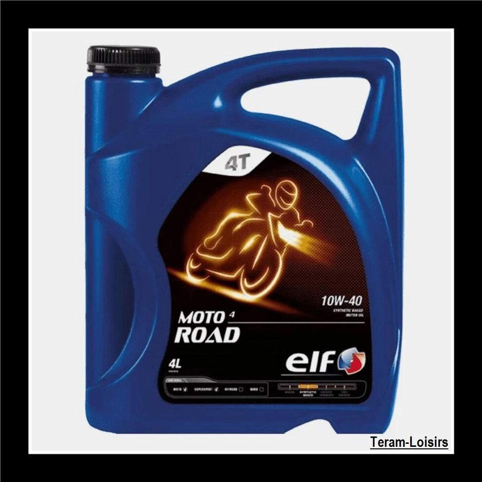 Bidon 4 Litres Huile ELF MOTO 4 ROAD 10W40  - Photo 1/1