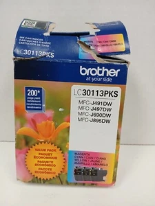 Cartuchos de tinta Brother LC30113PKS SELLADOS cian, magenta y amarillo EXP. 12/2026 - Imagen 1 de 5