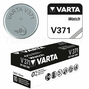 10 VARTA V371 371 SR69 AG6 LR69 LR920 D371 Micro Watch Batteries 1.55V - Picture 1 of 3