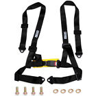 Universal Tow 4 Point Racing Safety Harness 2&quot; Inch Strap Seat Belt Black Nylon