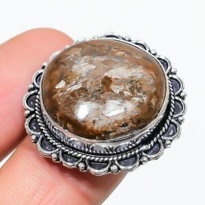 Awesome Bronzite Jasper Gemstone Handmade Silver Plated Jewelry Ring Size 7