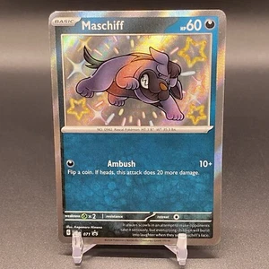 Baby Shiny! 🚨Maschiff SVP071 Black Star Promos Paldean Fates Shiny Holo Pokémon - Picture 1 of 2