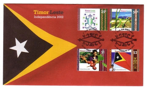 2002 FDC Timor Leste. Independence. "Native Carving" Pict.PMK "DILI" Cover