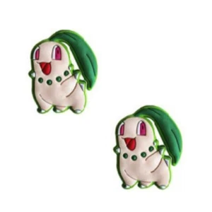 Chikorita Pokemon For Crocs Shoe Charms Jibbitz - 2 Pieces - Picture 1 of 1