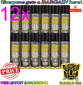 12 X CARPRIDE UNDERSEAL SPRAY PAINT CAR UNDER BODY PROTECTION SEAL 400ml - Picture 1 of 1