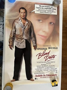 Blind Date (1987) Original video release poster 27 x 40 Rolled Bruce Willis - Picture 1 of 2