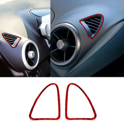 Cubierta de ventilación desempañador interior de fibra de carbono roja para Chevrolet Sonic 2 piezas Foto 1 de 4