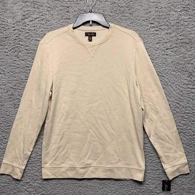 Tasso Elba Sweatshirt Mens S Small Beige Tan Crew Neck Long Sleeve Pullover - Image 1 of 4