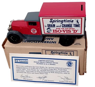 HGK 1931 Diecast Truck Coin Bank with COA International Amoco - Image 1 of 4