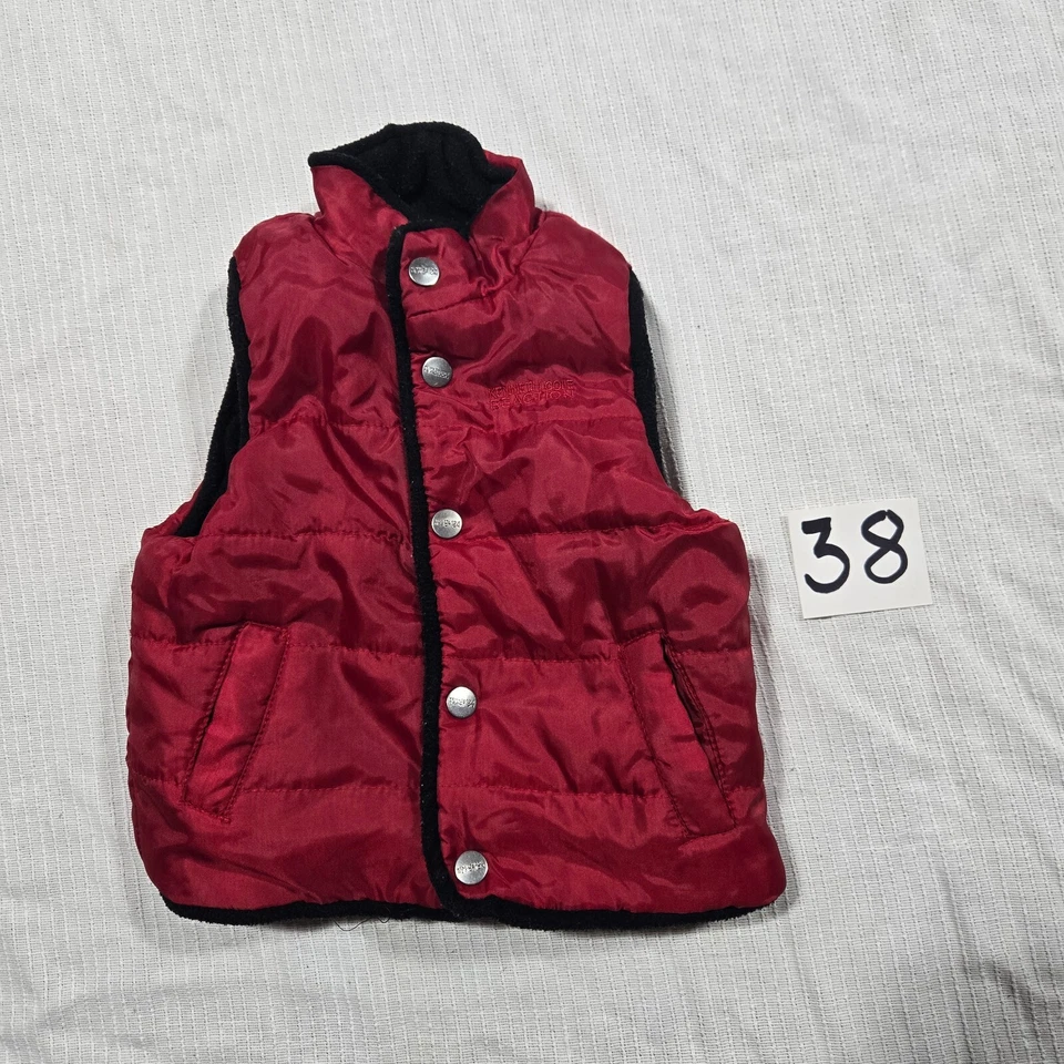 Kenneth Cole Reaction Red Puffer Vest Coat Mock Neck Full Zip Baby 18 Month - Image 1 of 4