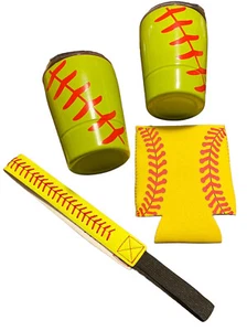 softball custom bundle headband 2 stainless cups w/lids drink koozie NEW - Picture 1 of 8