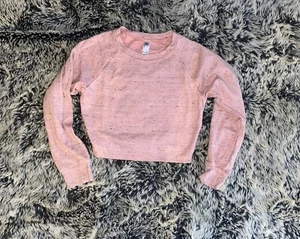 AMERICAN APPAREL ROSA LANGARM SWEATSHIRT CROP RUNDHALSAUSSCHNITT GR XS OBERTEIL PULLOVER - Bild 1 von 1
