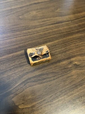 Antique 2" Liliput Dictionary English-French Printed In GERMANY Leather Bound - Image 1 of 4