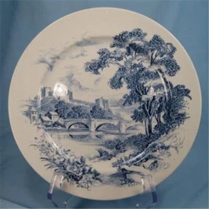Blue Countryside Dinner Plate Enoch Wedgwood English Scene Made in England (O) - Picture 1 of 5